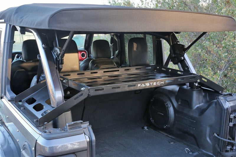 Fabtech 18-21 Jeep JL 4WD 4-Door Interior Cargo Rack in vehicle