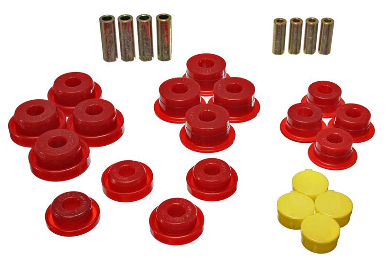 Energy Suspension 97-06 Jeep Wrangler TJ/YJ Red Front Control Arm Bushings (Must reuse OEM Outer She Components