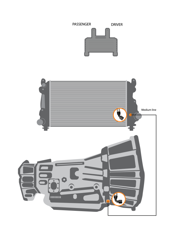 Fleece Performance 01-05 GM 2500/3500 Duramax Replacement Transmission Line (LB7/LMM) - Medium Line Secondary image