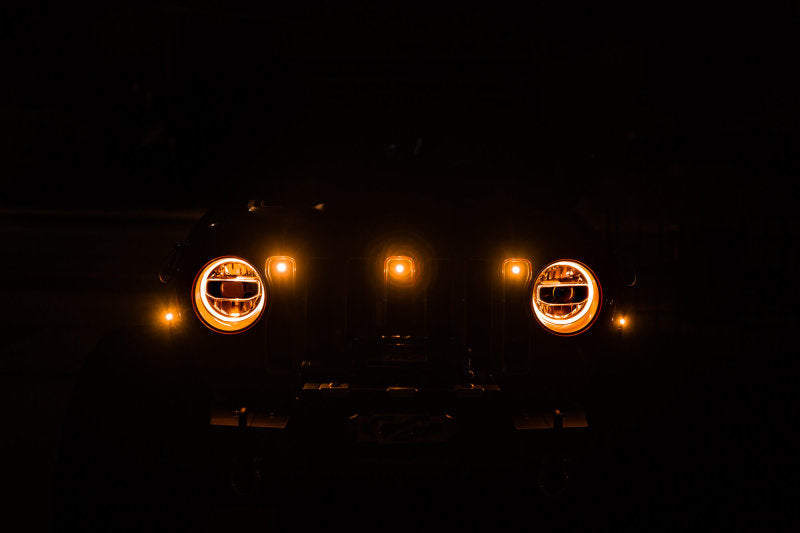 DV8 Offroad 2018+ Jeep JL Grill Amber Marker Lights Secondary image