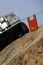 ARB Recovery Damper on a rocky off-road terrain vehicle