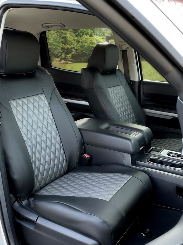 CalTrend Faux Leather Diamond Quilted Seat Covers (Custom-Fit) – Quilted Leather-Look Style, Easy-Clean Protection | Offroad Unlimited Main image