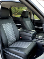 CalTrend Faux Leather Diamond Quilted Seat Covers (Custom-Fit) – Quilted Leather-Look Style, Easy-Clean Protection | Offroad Unlimited