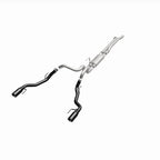MagnaFlow SYS Cat-Back 2017 Ford F-150 Raptor 3.5L Dual Black Coated 3in Tips exhaust system for offroad performance upgrades.