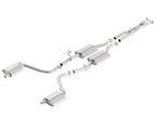 Borla 15-16 Dodge Charger 3.6L V6 ATAK Cat Back Exhaust (Uses Factory Valence) in silver stainless steel.