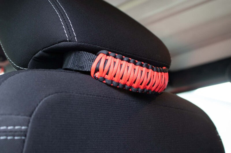 Fishbone Offroad Head Rest Paracord Grab Handles Red Secondary image