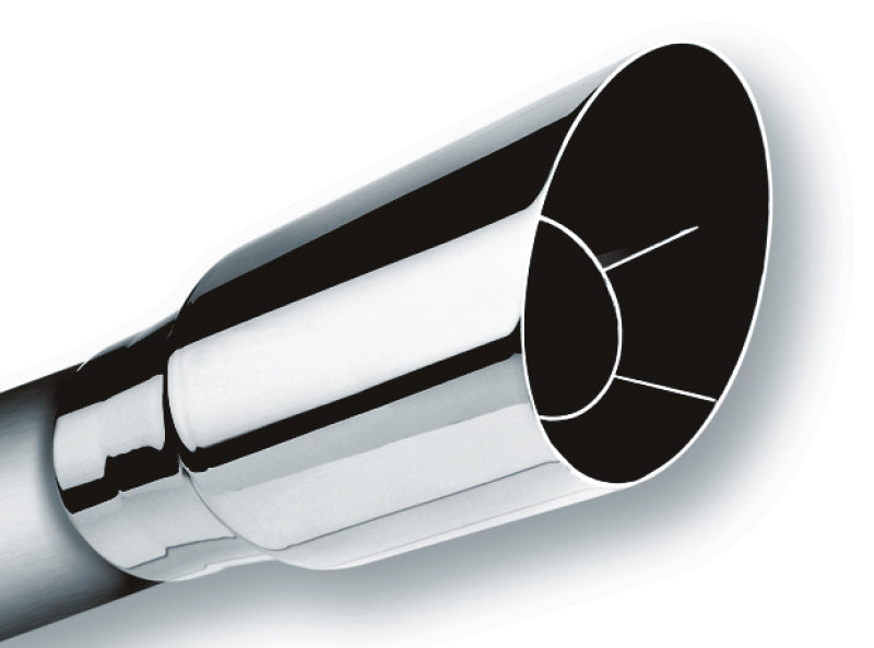 Borla Universal Polished Tip Single Round Angle-Cut (inlet 2 1/2in. Outlet 3 1/2in) *NO Returns* Secondary image