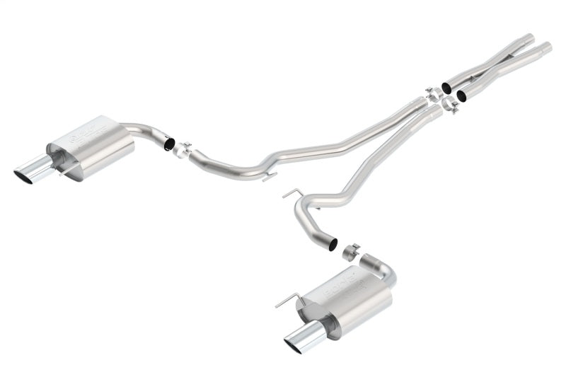 Borla Atak S Cat-Back 15-17 Ford Mustang GT 5.0L V8 MT/AT 2.5in pipe 4in tip exhaust system components