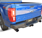 Gibson 19-22 Ford Ranger Lariat 2.3L 2.5in Cat-Back Dual Sport Exhaust - Black Elite on blue truck