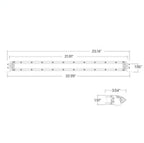 Rigid Industries SR-Series 20in SAE Driving Light Amber dimensions for offroad lighting and electrical
