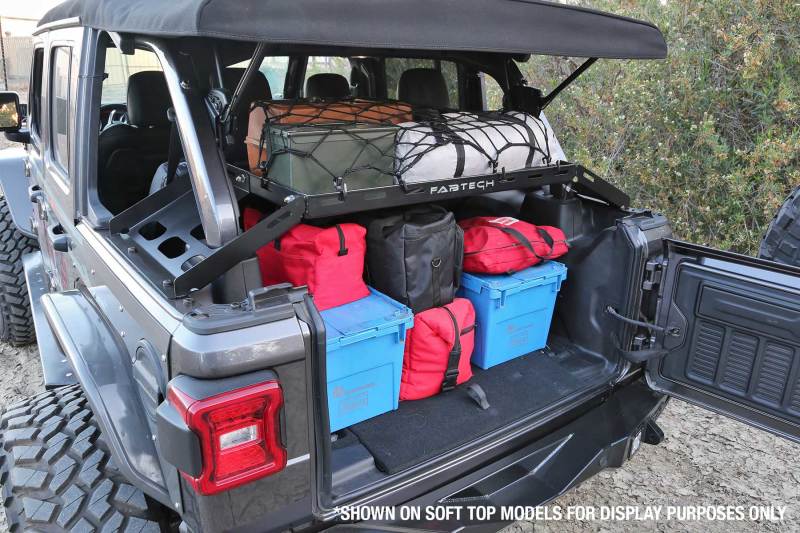 Fabtech 18-21 Jeep JL 4WD 4-Door Interior Cargo Rack with gear