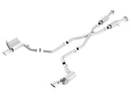 Borla 2015 Jeep Grand Cherokee SRT8 S-Type Dual Round Rolled Exit Catback Exhaust image featuring stainless steel construction.