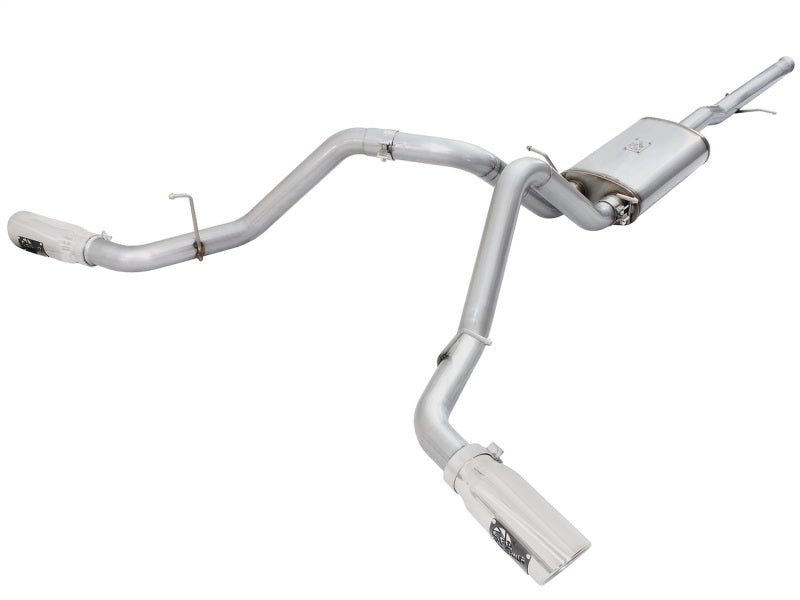 aFe Mach Force-XP Exhaust 3in Cat-Back SS 14-15 GM 1500 Trucks 4.3L/5.3L Dual Split w/ Polished Tip Secondary image