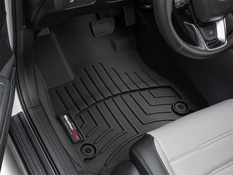 WeatherTech 23-24 Honda CR-V (Incl. Hybrid) Front FloorLiner - Black installed in vehicle interior.