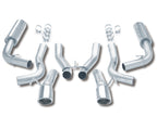 Borla 96-02 Viper GTS/R/T-10 Coupe/Convertible 2dr w/ 2.5in Inlets SS Catback Exhaust System parts laid out on a white background.