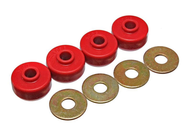 Energy Suspension 84-96 Chevy Corvette Red Spring Cushions for Rear Leaf Spring Bushing Set Main image
