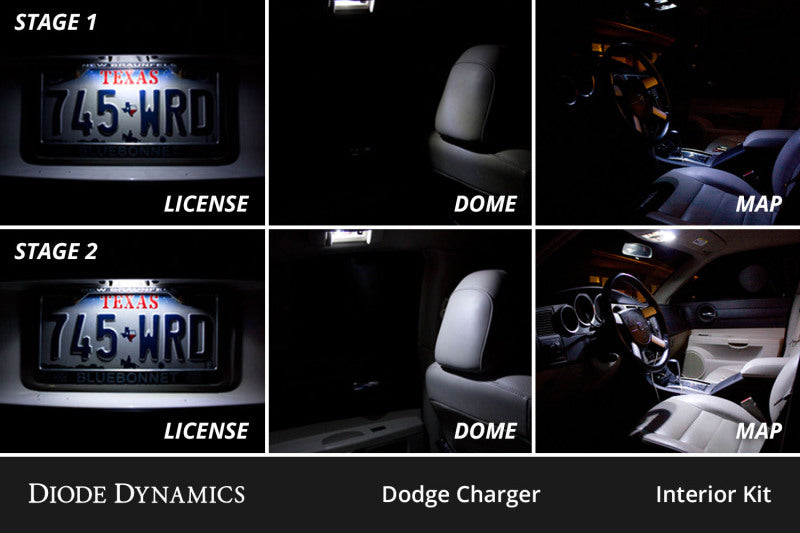 Diode Dynamics 06-10 Dodge Charger Interior LED Kit Cool White Stage 1 Secondary image