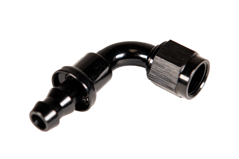 Fleece Performance Universal -6AN 90Deg to Hose Barb - Black Secondary image