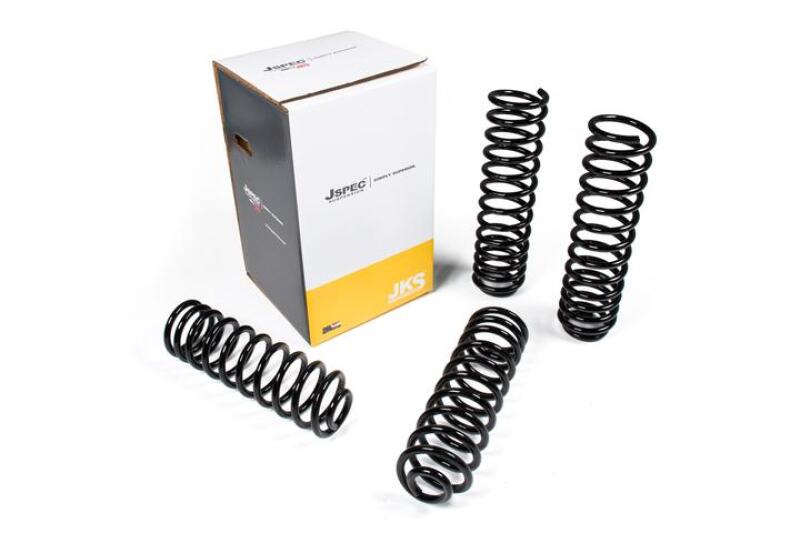 JKS Manufacturing 07-18 Jeep Wrangler JK 2dr 3.5in Coil Box Kit components with box Main image