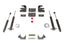 MaxTrac 07-18 GM C/K1500 2WD/4WD (Non Magneride) 3in/5in Lowering Strut Kit components including shocks and hardware.