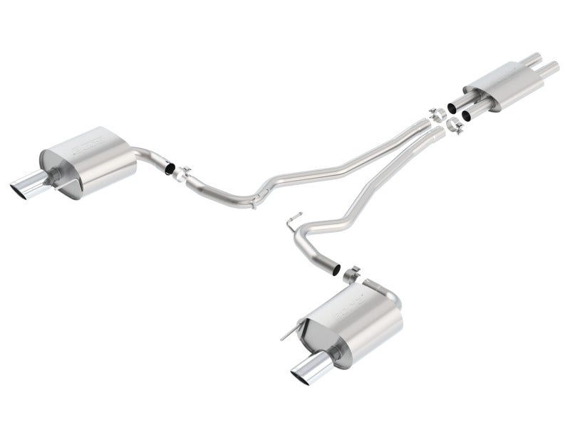 Borla Cat Back 15-17 Ford Mustang 3.7L V6 MT/AT 2.25in Pipe 4in Single Round Rolled Tips exhaust system