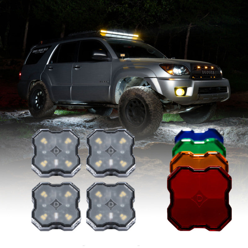 Diode Dynamics Stage Series SXS Rock Light Installer Kit - White Diffused M8 (4-pack) Secondary image