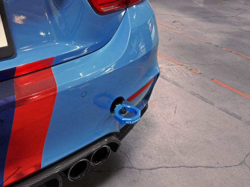 aFe Control Rear Tow Hook Blue BMW F-Chassis 2/3/4/M Secondary image