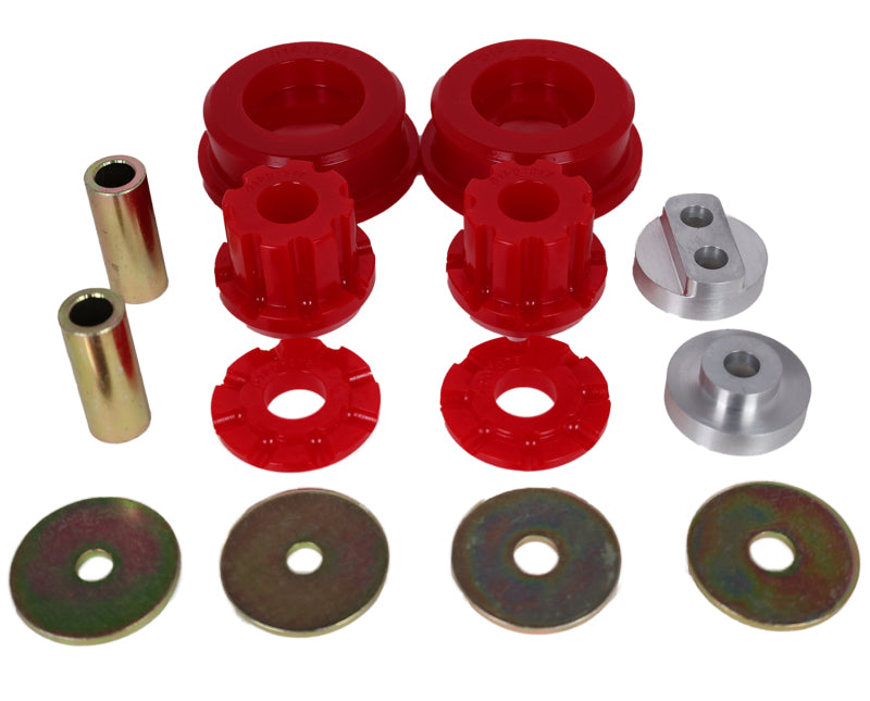Energy Suspension 01-05 Lexus IS300 Rear Differential Bushing Set - Red components for off-road performance upgrades. Main image