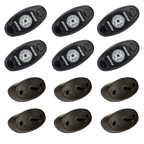 Rigid Industries Rock Light Kit- Blue (6 lights) switch mounts