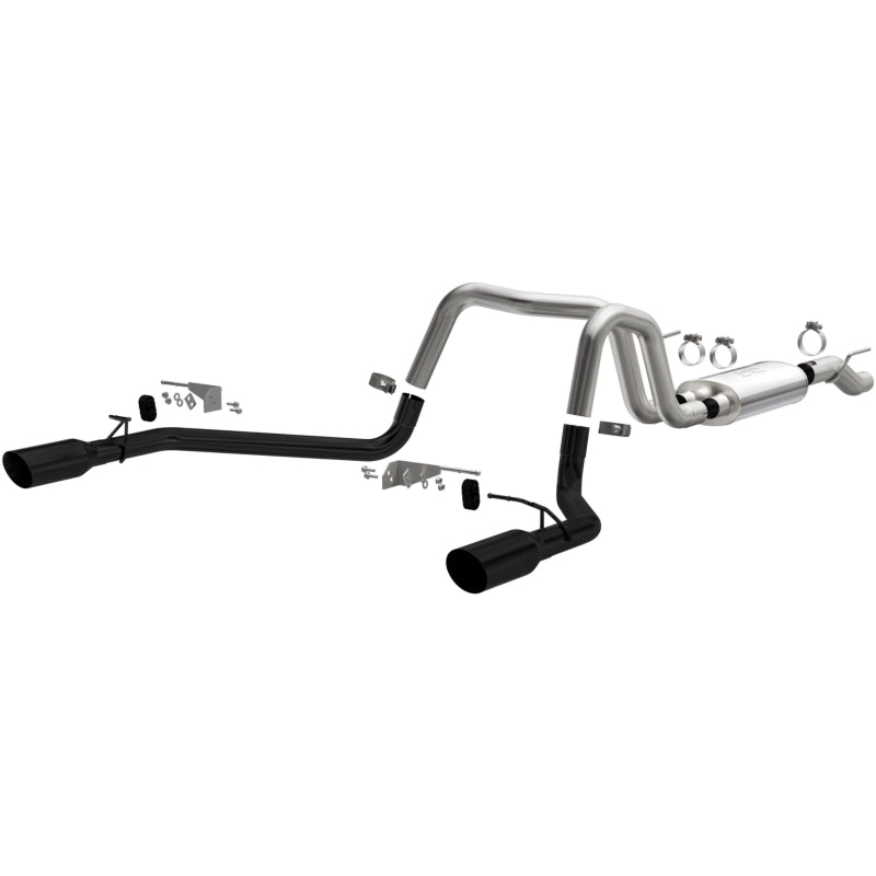 Magnaflow 21 Ford F-150 Street Series Cat-Back Performance Exhaust System- Dual-Split Rear Exit with dual tips and mounting kit.