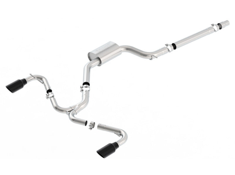 Borla 15-17 Volkswagen GTI (MK7) 2.0T AT/MT SS S-Type Catback Exhaust w/Black Chrome Tips Main image