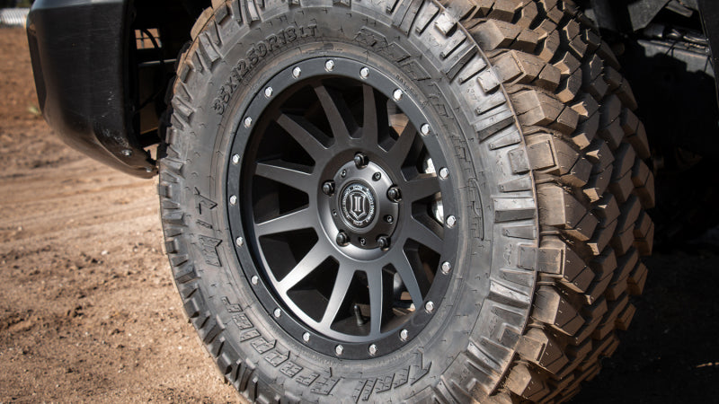 ICON Compression 18x9 5x5 -12mm Offset 4.5in BS Satin Black Wheel Secondary image