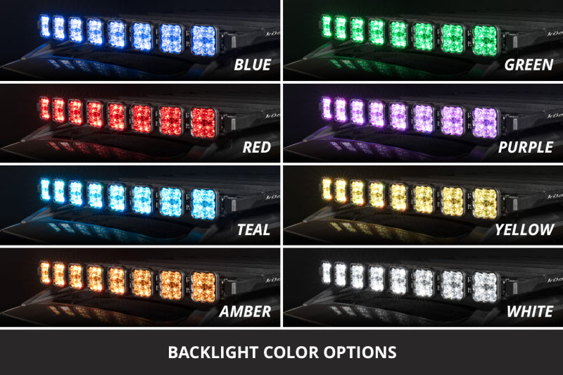 Diode Dynamics 10-24 Toyota 4Runner DEK Roof Rack 7-Pod SS5 Sport Light Bar - White Driving Secondary image