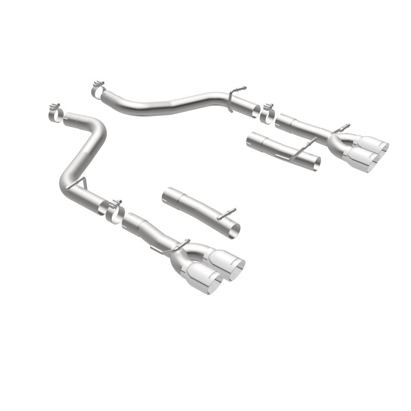 MagnaFlow Axle-Back, SS, 2.5in, Quad Split Rear 3.5in Tip 2015 Dodge Challenger 3.6L V6 exhaust system