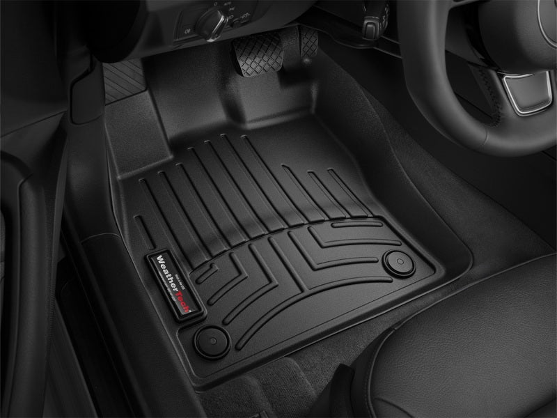 WeatherTech 2015+ Volkswagen Golf / GTI Front FloorLiner - Black in car.