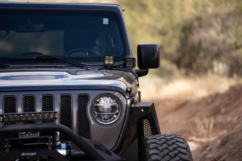 DV8 Offroad 18-22 Jeep Gladiator JT Cowl Light Bar Bracket on Jeep
