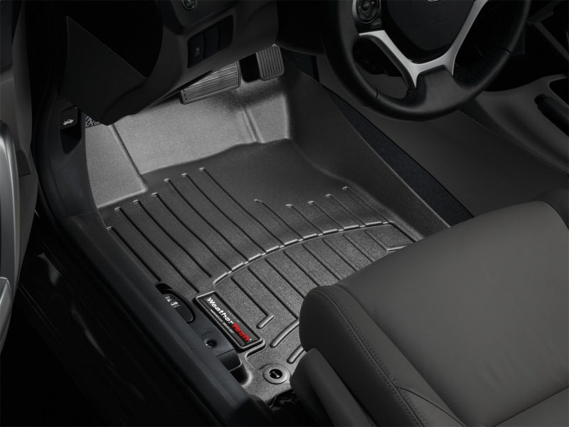 WeatherTech 12+ Honda Civic Front FloorLiner - Black in car