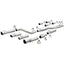 MagnaFlow 2017+ Dodge Charger 409 SS Polished 3in Quad Tips Cat-Back Exhaust system components laid out.