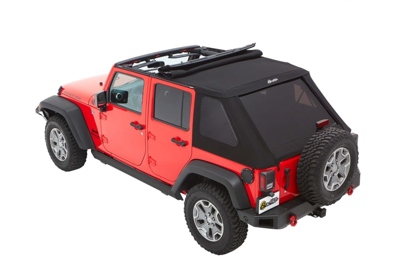 Bestop 07-18 Jeep Wrangler JK 4-Door Trektop (Premium Black Twill) Secondary image