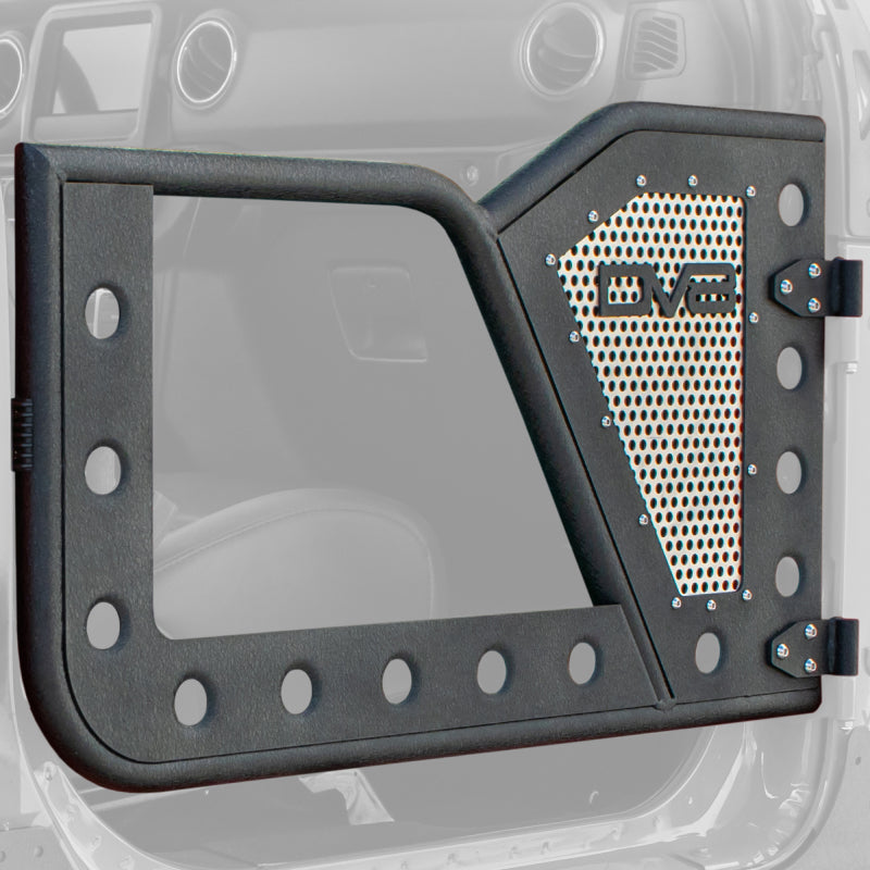 DV8 Offroad Jeep 18+ Wrangler JL / 20+ Gladiator JT Front Rock Doors w/ Perforated Aluminum Mesh Secondary image