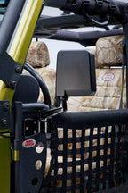 Body Armor 4x4 Mirror Set For Trail Doors installed in Jeep