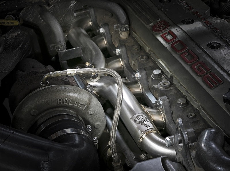 aFe Twisted Steel Header Turbo Manifold (T3) 98.5-02 Dodge Diesel Trucks L6 5.9L (td) Secondary image