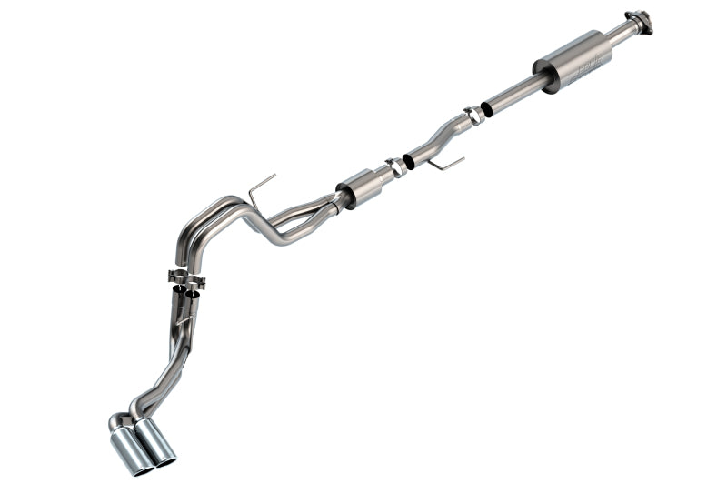Borla F-150 2021 5.0L 4dr CC SB EC STB Lariat/KR/Platinum/LTD 3/2.25 DSE Cat-Back S-Type CHR Tips for performance offroad parts. Main image