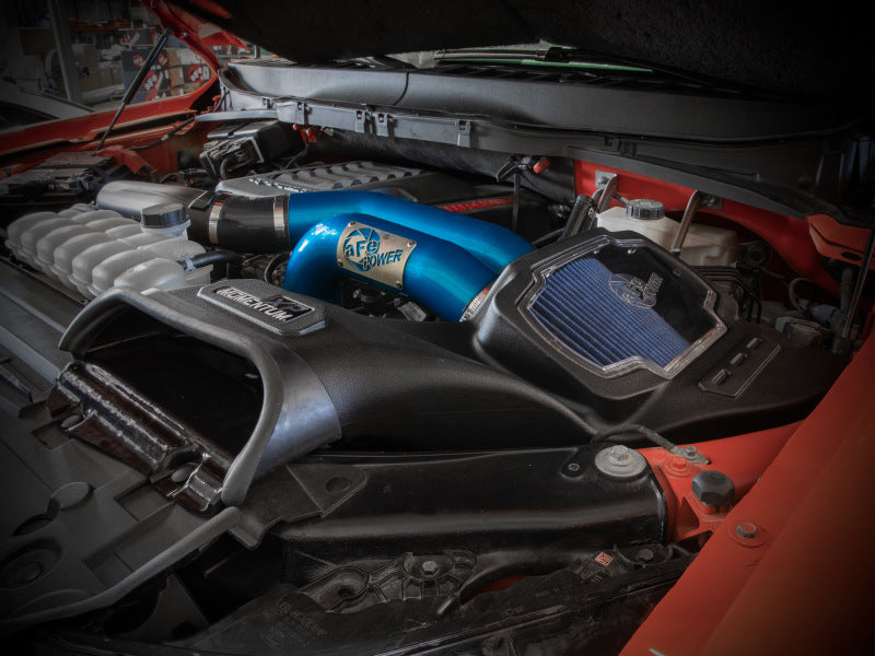 aFe 21-22 Ford F-150 Raptor V6-3.5L(tt) Momentum XP Cold Air Intake System - Blue w/ Pro 5R Filter Secondary image