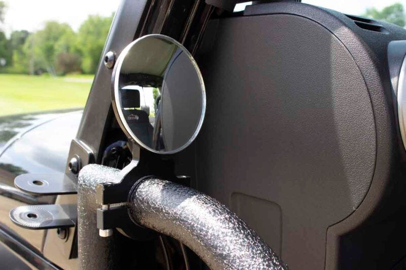 Fishbone Offroad Tube Door Mirror Billet Aluminum - Black Powdercoat Secondary image