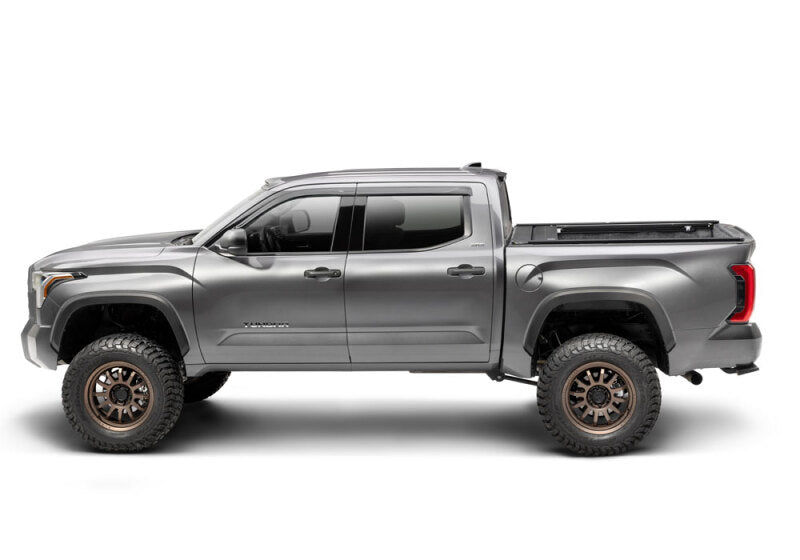 Retrax 2007-2020 Toyota Tundra CrewMax 5.5ft Bed RetraxPRO XR with Deck Rail System on offroad truck accessories