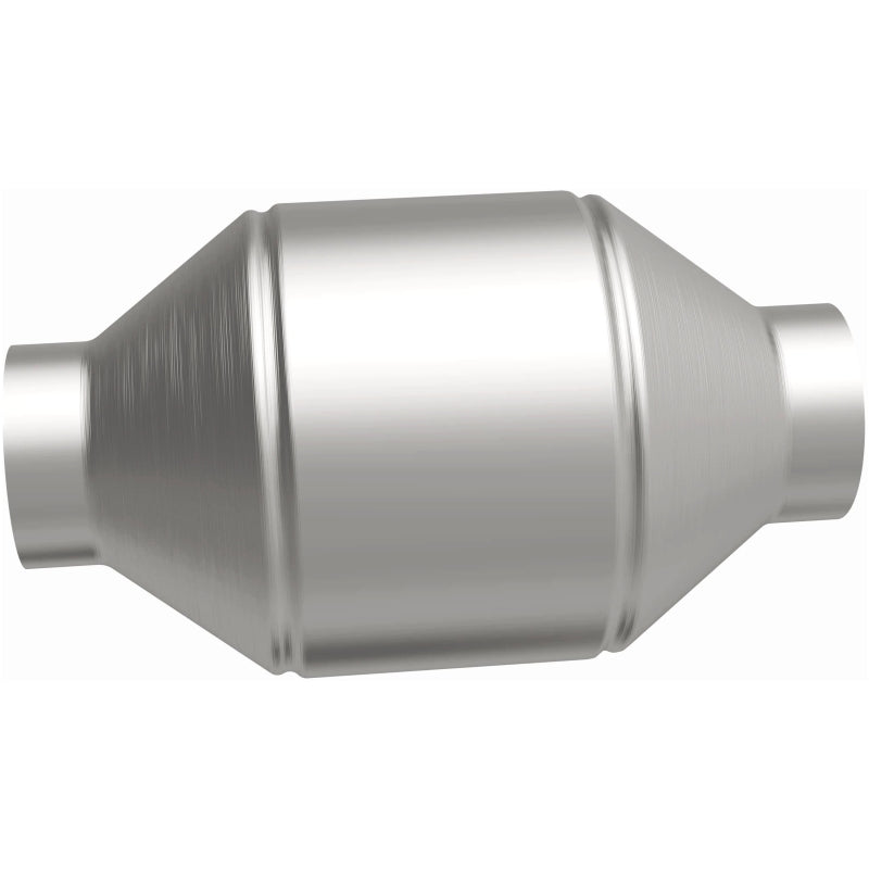MagnaFlow Conv Univ 2.25in Inlet/Outlet Center/Center Round 3in Body L x 5in W x 8.75in Overall L - stainless steel catalytic converter