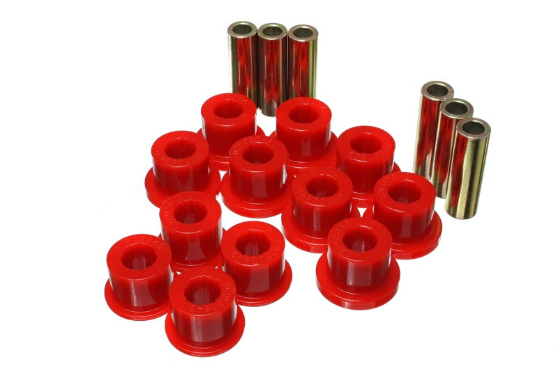 Energy Suspension 05-14 Toyota Tacoma Rear Leaf Spring Bushings - Red for offroad performance upgrades