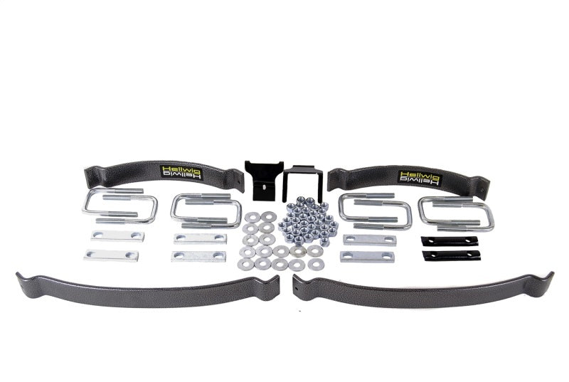 Hellwig 15-22 Chevrolet Colorado EZ Level 1000 Helper Spring - Up To 1000lbs installation kit with components and hardware.