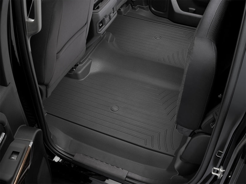 WeatherTech 2019+ Chevrolet Silverado 1500 Crew Cab w/ Vinyl Floors Rear FloorLiner - Black for interior protection